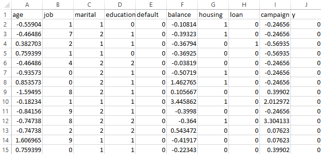 Clean dataset preview